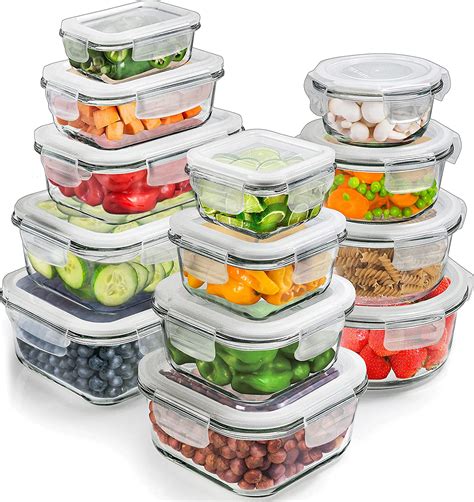 Prepnaturals 13 Pack Glass Meal Prep Containers Dishwasher Microwave Freezer Oven