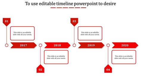 Editable Timeline Powerpoint Rectangle Shape