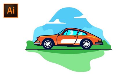 How To Create Classic Car Vector In Adobe Illustrator Youtube
