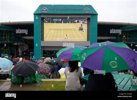 Rain At The Wimbledon Tennis Championships 2011 All England Club