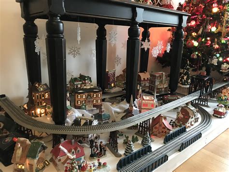 Lionel Trains Under Christmas Tree Christmas Village Display Train Under Christmas Tree