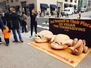 Nude Protestors On Giant Cutting Boards Call For Turkey Free Thanksgiving Peta