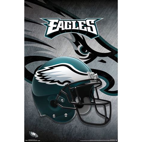 Philadelphia Eagles Helmet 22 X 34 Logo Poster