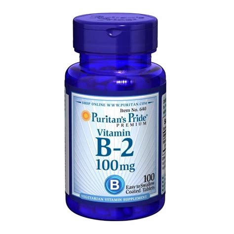 Usa Puritans Pride Vitamin B2 100mg 100 Tablets Riboflavin Vitamin B2 Mouth Ulcers Shopee
