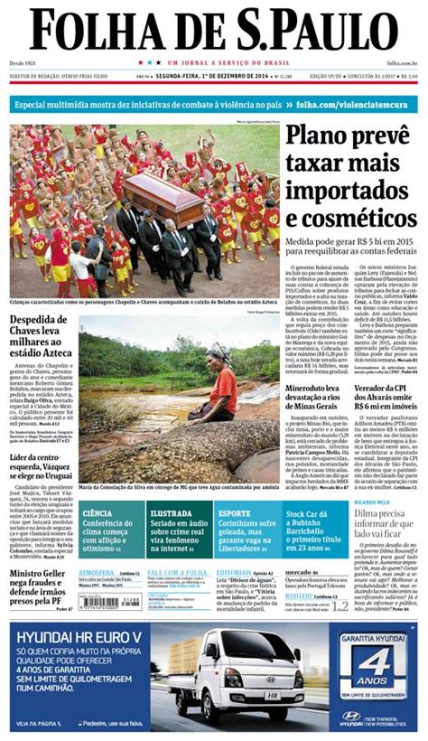 folha de s paulo edição impressa são paulo jornalismo edições