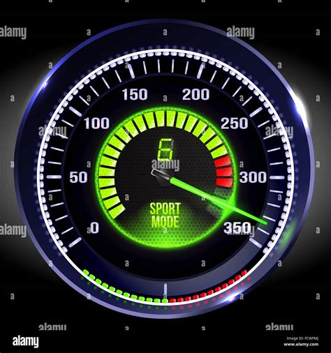 Vector Illuminated Speedometer Stock Vector Image And Art Alamy