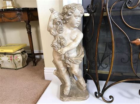 Pair Of Plaster Indoor Statues 27h Fre