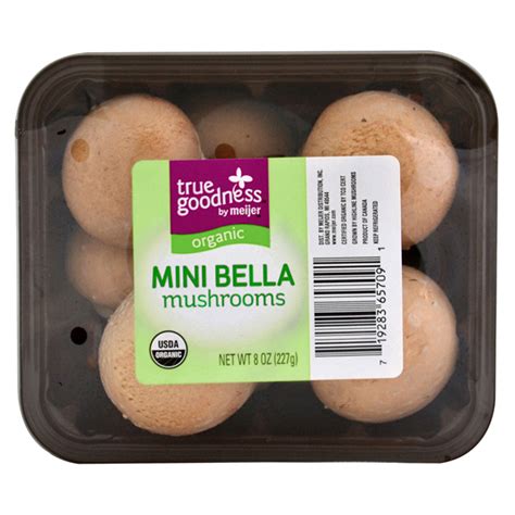 True Goodness Organic Mini Bella Mushrooms 8 Oz Stuffed Mushrooms