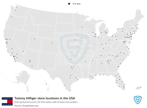 Number Of Tommy Hilfiger Locations In The Usa In 2024 Scrapehero