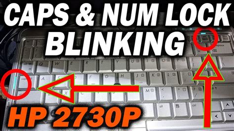 how to fix hp elitebook 2730p caps lock and num lock blinking issue no display 2021 youtube