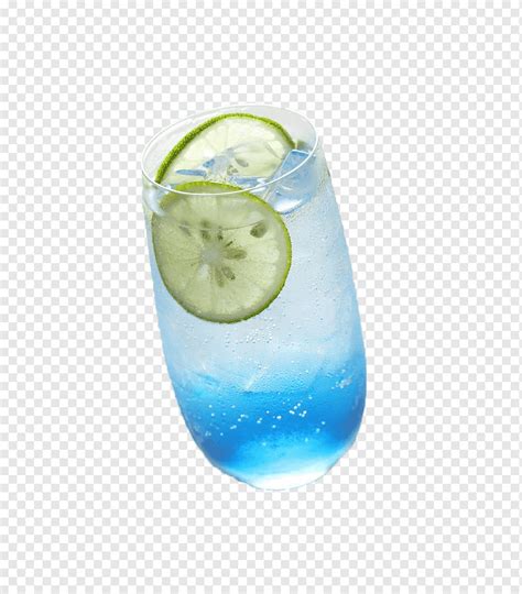 Minuman Dingin Rickey Gin Dan Tonik Blue Hawaii Blue Lagoon Sea Breeze Lemon Curacao Cocktail