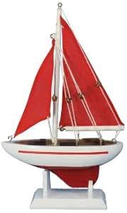 Amazon Com Hampton Nautical Pacific Sailer Red Red Sails 9 Hampton
