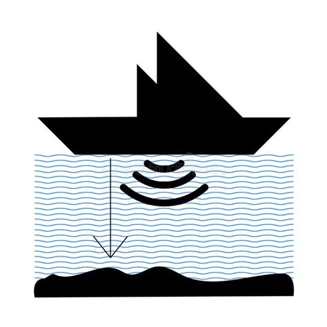 Water Depth Icon Measure The Depth Of Shallow Waters Vector Stock