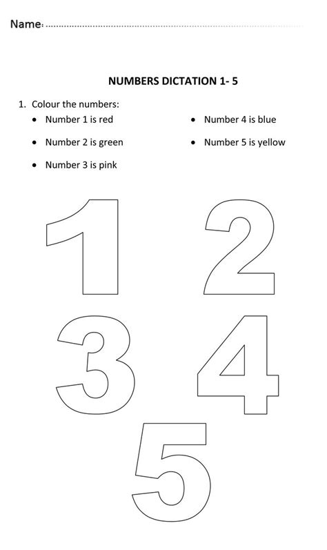 Free beginning sounds worksheets for kindergarten and first grade. Numbers Dictation for 3 and 4 years old. #NumberWorksheet ...