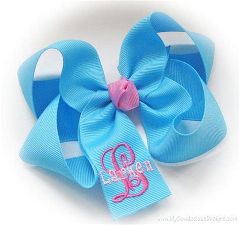 Large Monogrammed Hair Bow Initial With By Mybowdaciousdesigns Hair Bow Holder Hair