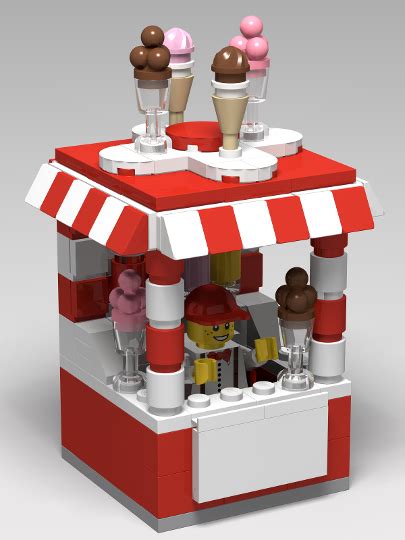 Ice Cream Milkshake Stall From Bricklink Studio Bricklink
