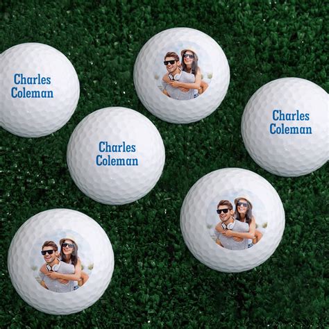 Custom Golf Balls With Picture And Text Personalized Golf Ball Set Of 6