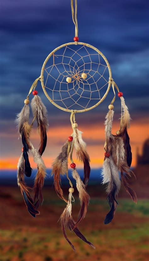 Item Owg002 5 Classic Leather Feather And Bead Dream Catcher Dream