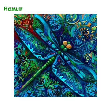 Buy Homlif 5d Diy Diamond Painting Blue Dragonfly
