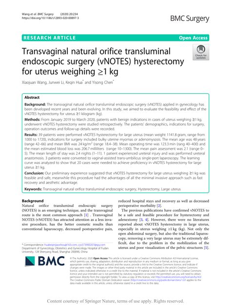 Pdf Transvaginal Natural Orifice Transluminal Endoscopic Surgery