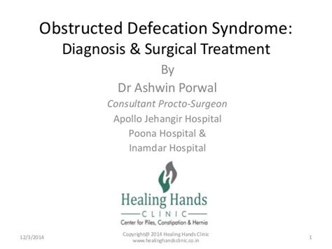 obstructed defecation syndrome diagnosis and surgical treatment