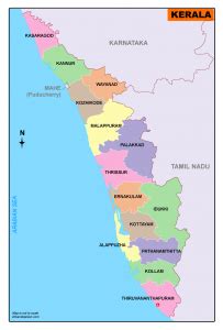 Three rivers course through its rich terrains comprising natural divisions of the lowlands, the midlands and the highlands. Kerala Map-Download Free Kerala Map In Pdf - Infoandopinion
