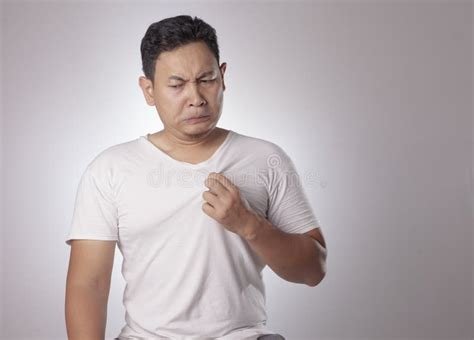 Man Having Bad Body Odor Stock Image Image Of Hold 133838249