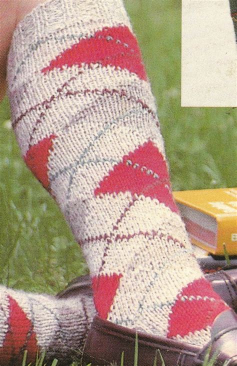 Pattern Knit Womens Argyle Socks Vintage Pdf Pattern Etsy