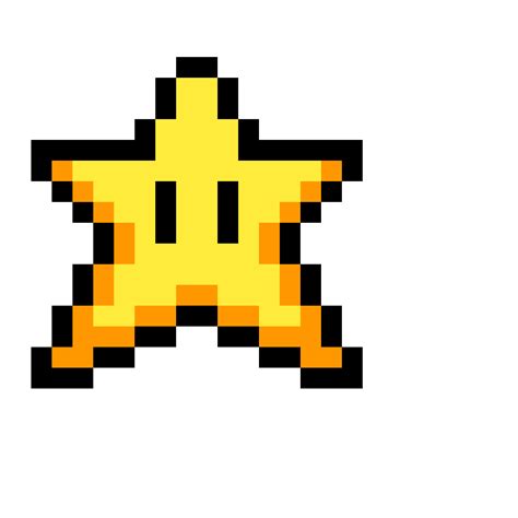 Pixilart 8 Bit Mario Star By Powerful Pickle