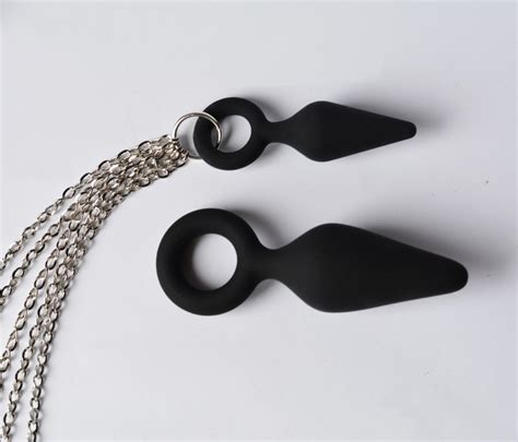 chain anal plug butt plug with chain tail anal sex toy in 2 etsy