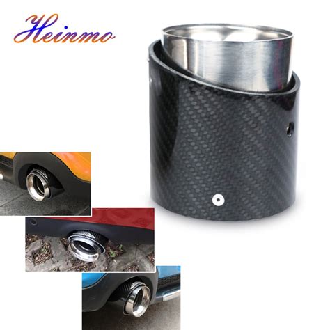 For Mini Cooper R55 R56 R60 Jcw Carbon Fiber Steel Exhaust Pipe Tail