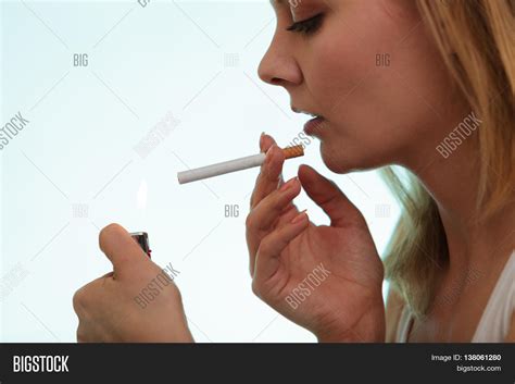 Girl Using Lighter Image And Photo Free Trial Bigstock