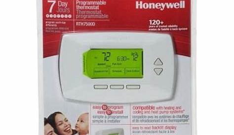 Lot of 3 Honeywell RTH7500D 7 Day Programmable Thermostat, White | eBay