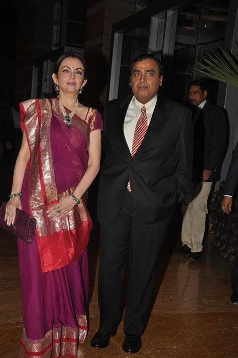Richest Indian Industrialist Mukesh Ambani With Wife Nita Ambani At The