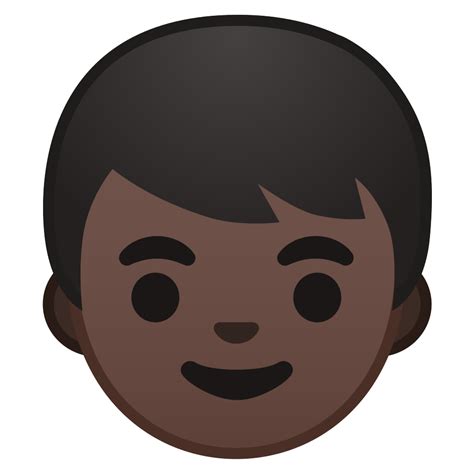 Boy Dark Skin Tone Icon Noto Emoji People Faces Iconset