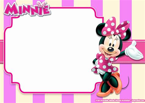 April 13, 2018 at 11:37 am reply. Awesome Minnie Mouse Blank Invitation Template in 2020 ...