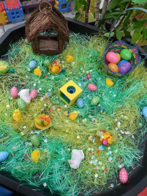 Easter Sensory Tub From New Horizons Preschool Site Fb Easter