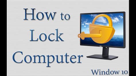 How To Lock A Computer In Window 10 Youtube