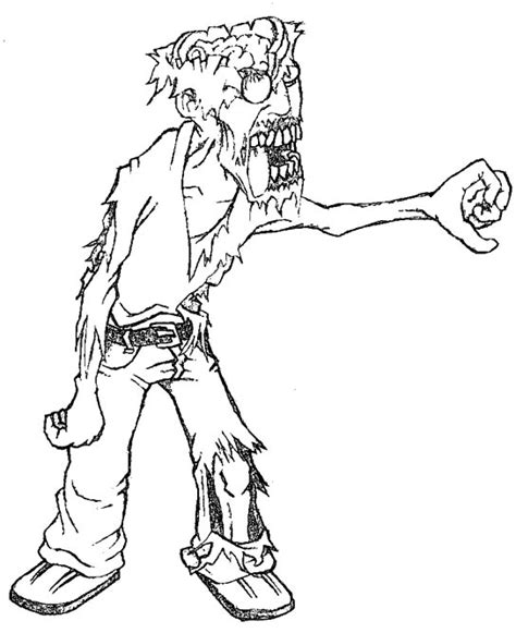 zombie drawing cartoon  getdrawings