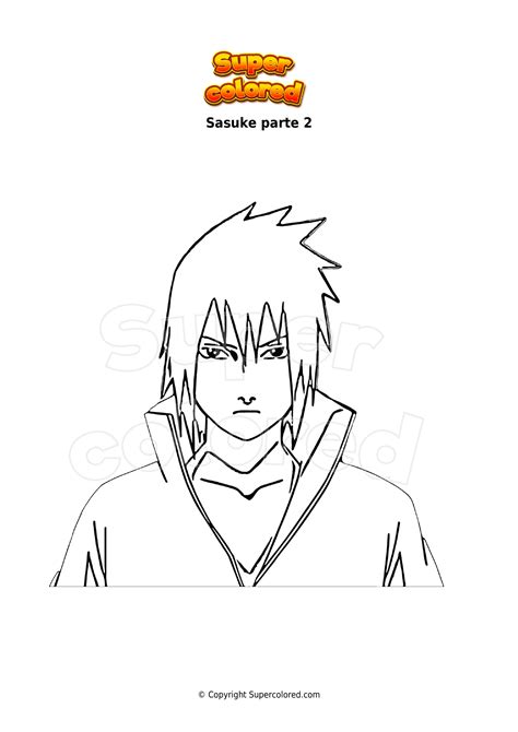 Dibujo Para Colorear Sasuke Parte Supercolored