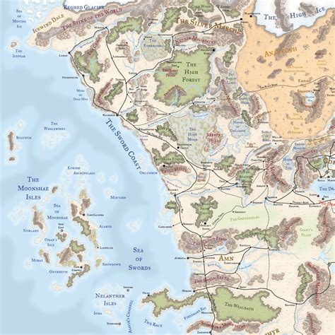 Map Of Sword Coast 5e Maps Model Online