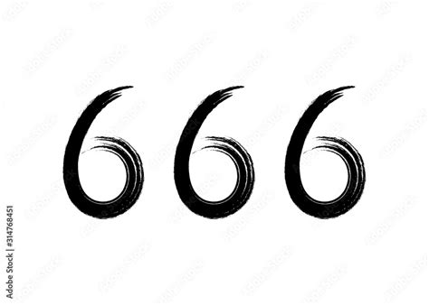 666 The Number Of The Beast Symbol Of The Devil Vector Illustration