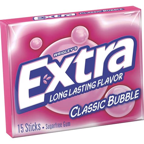 Extra Classic Bubble Gum 15 Sticks 50g