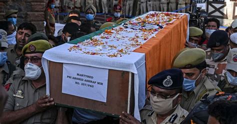 Massive Turnout At Police Officers Funeral Reminder Of Kashmirs Complex Reality