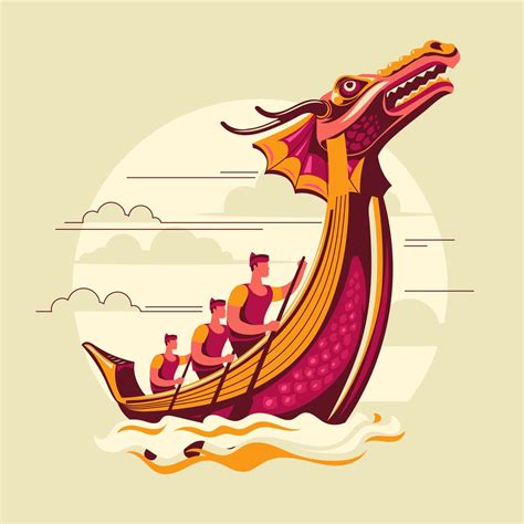 Chinese Dragon Boat Festival Vector Illustration 2384765 Vector Art At Vecteezy