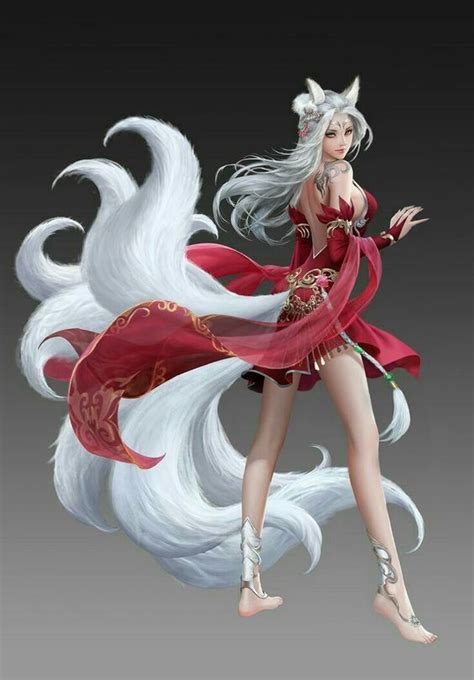 Kitsune Elf Form Fantasy Character Design Character Art Beautiful