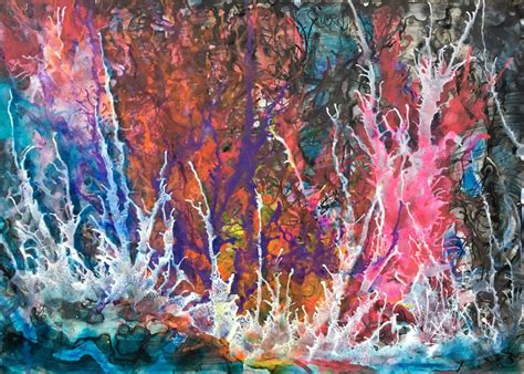 Coral Reef Acrylic Painting By Filothei Croonen Artfinder