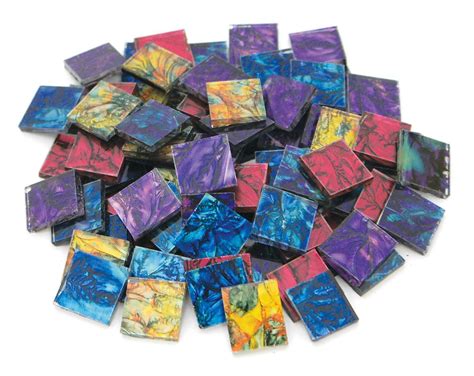 3 4 Van Gogh Multi Color Chips Mix 75 Pieces Glass Delphi Glass