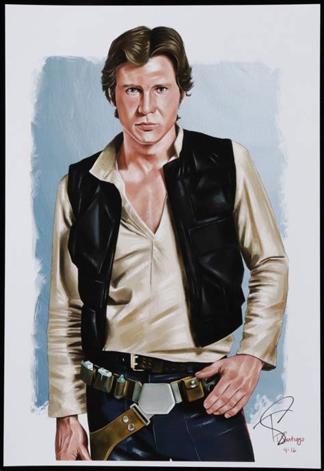 Han Solo Harrison Ford Star Wars X Signed Lithograph By