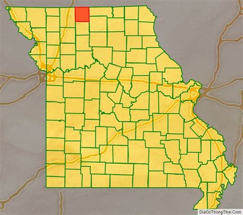 Map of Mercer County Missouri Địa Ốc Thông Thái